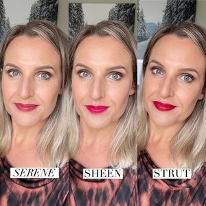 Bundle of Younique Lip Stains in Strut, Sheen, & Serene